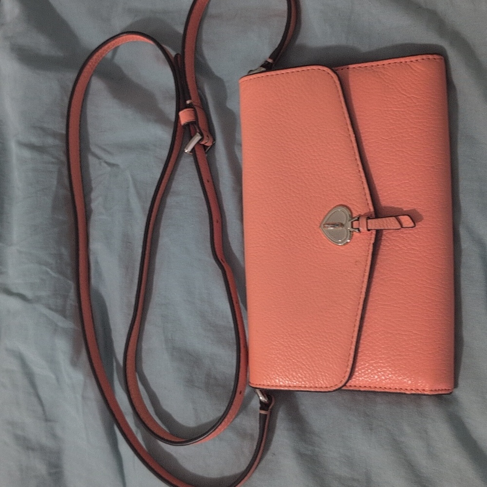 Kate Spade Orange/Coral Leather Crossbody Bag